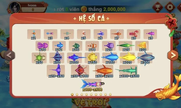 Bắn cá 11BET Phần thưởng khi chơi bắn cá rất khủng và hấp dẫn